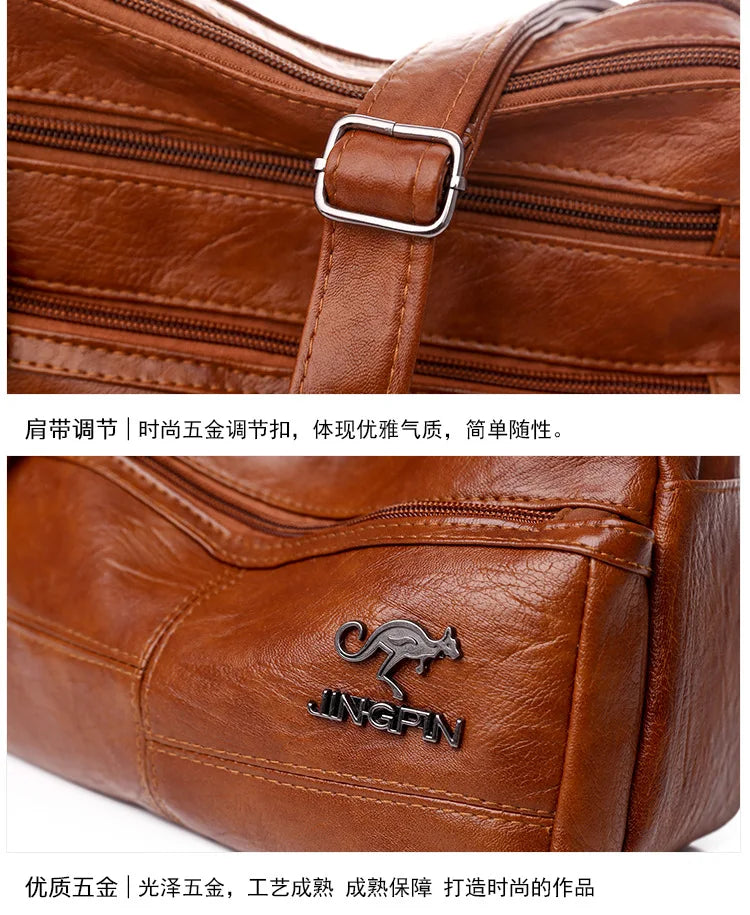 Bolso Cruzado Mujer – Estilo Retro con Cuero Suave PU y Gran Capacidad (Correa Ajustable) accesorios NovaVitalShop