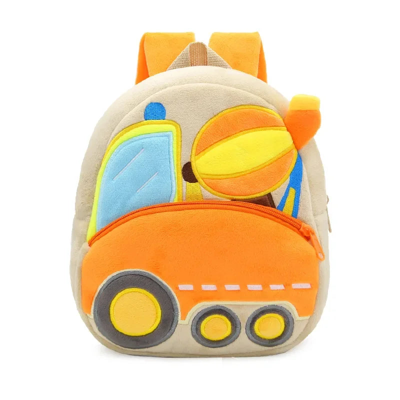 Mochila Infantil 3D Excavadora – Vehículo de Ingeniería para Niños 2–4 Años (Espalda Reforzada)