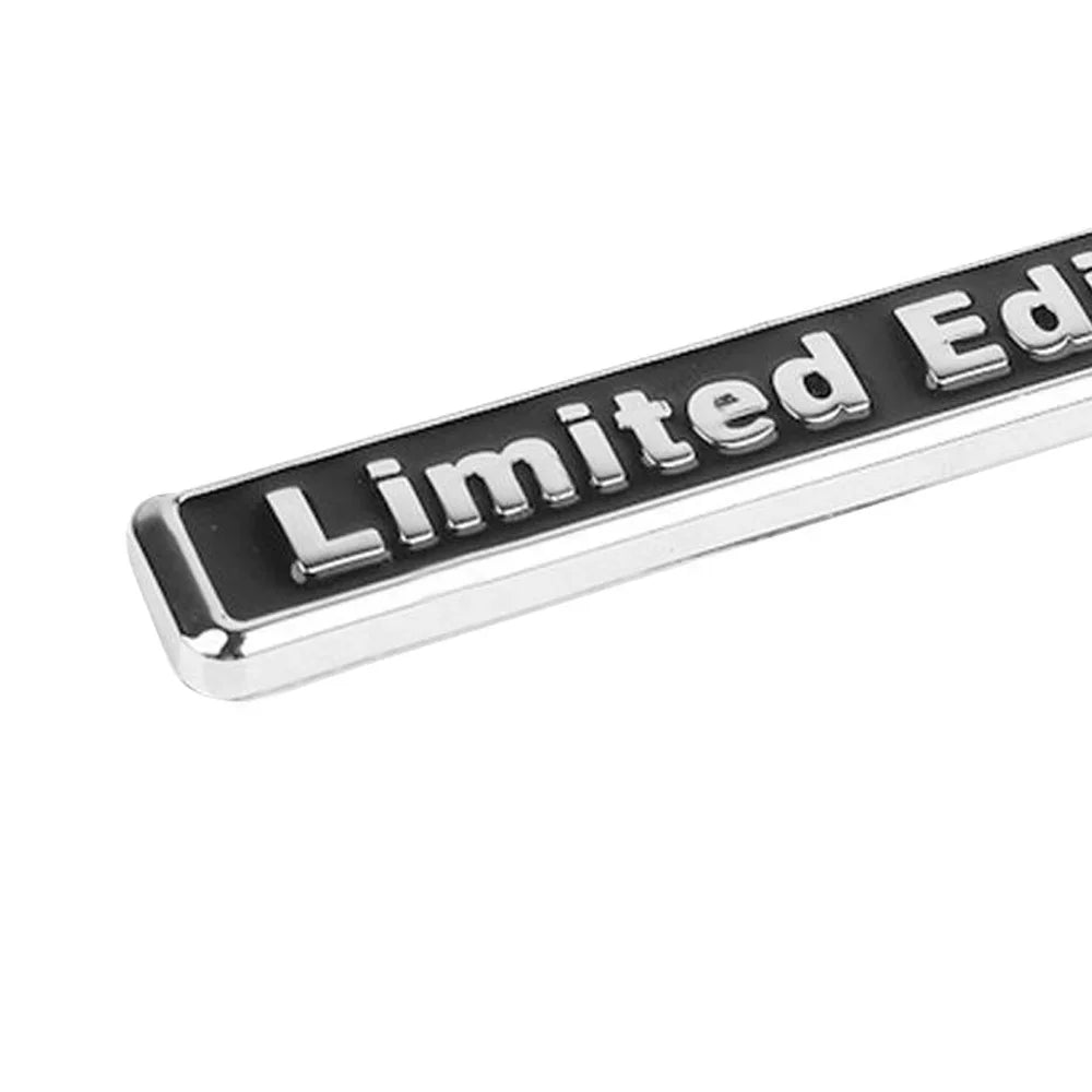 Sticker Metálico 3D “Limited Edition” – Emblema Cromado para Auto, Moto y Scooter (64.7 × 10 mm, Adhesivo 3M) auto NovaVitalShop