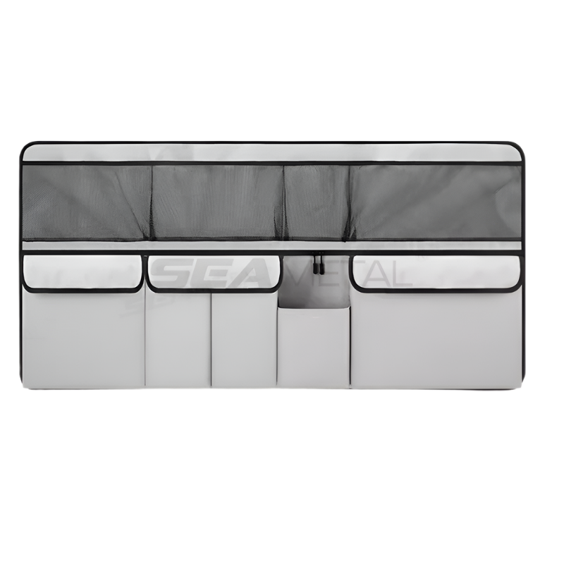 9-Pocket Car Seat Back Organizer Wear-Resistant Oxford Cloth Gray Auto Accessories OBA
