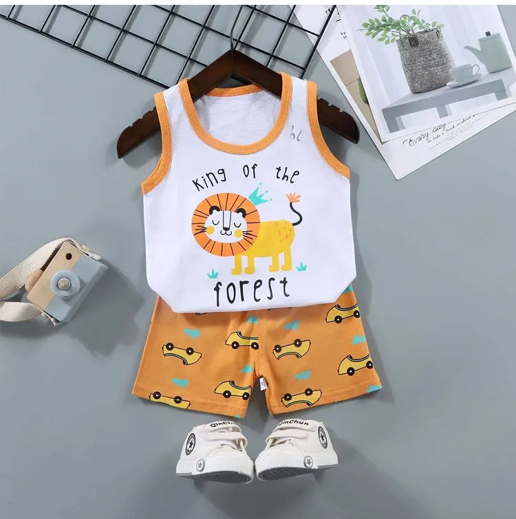 🧒 CottonPlay Vest Set – Conjunto Infantil de Verano 2 Piezas Conjuntos Infantiles / Ropa Deportiva Infantil / Sets 2 Piezas NovaVitalShop