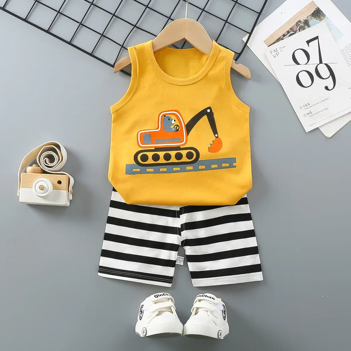 👕 Conjunto de Verano para Bebé – Camiseta y Shorts, Estilo Deportivo Unisex bebe NovaVitalShop size 9 12M