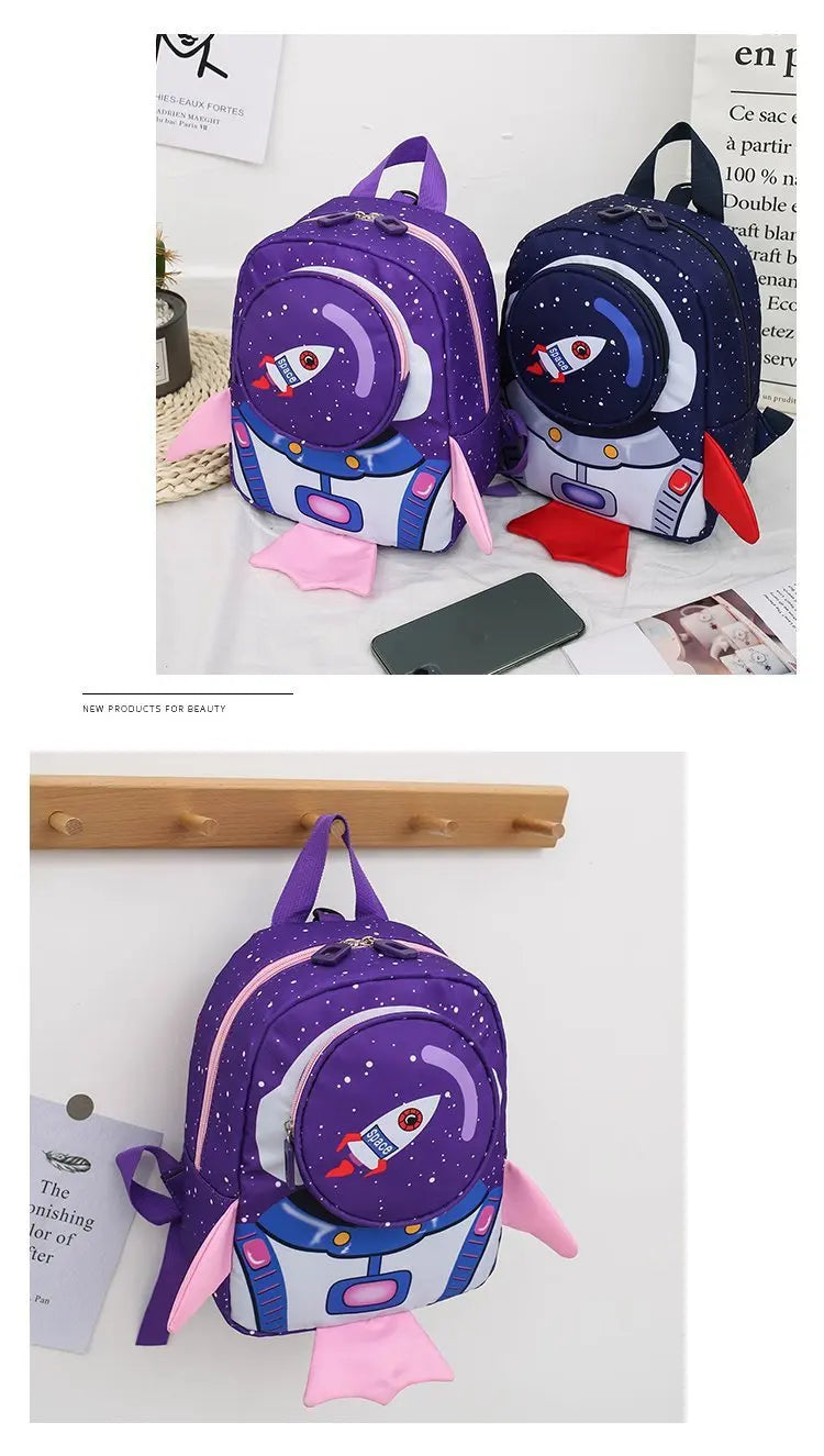 Mochila Infantil Cartoon – Mini Backpack con Correa de Seguridad para Niños y Niñas (2–6 años)