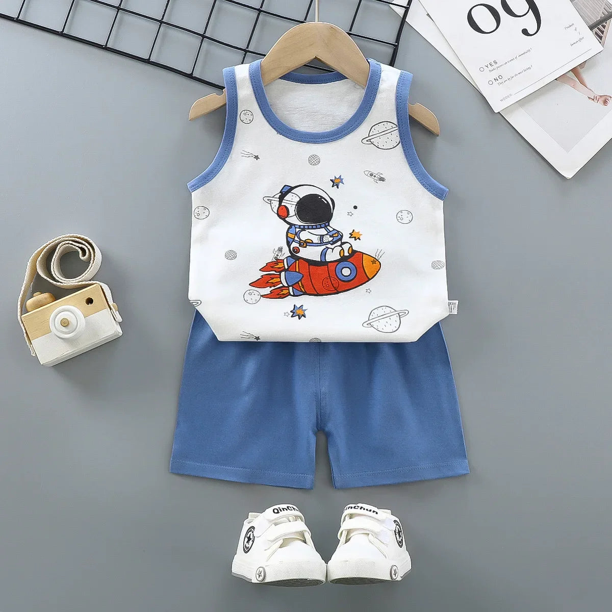 👕 Conjunto de Verano para Bebé – Camiseta y Shorts, Estilo Deportivo Unisex