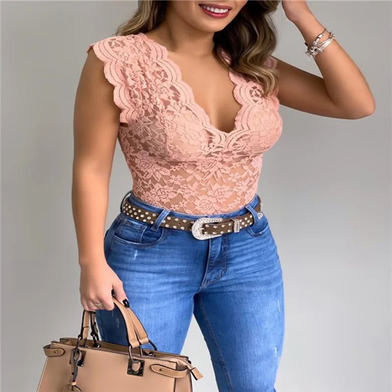 Brisa de Seda – Blusa Sin Mangas con Cuello en V y Corte Suelto para Mujer (Estilo Casual Elegante, Talla S–XXL) Camisetas Mujer Oversized NovaVitalShop