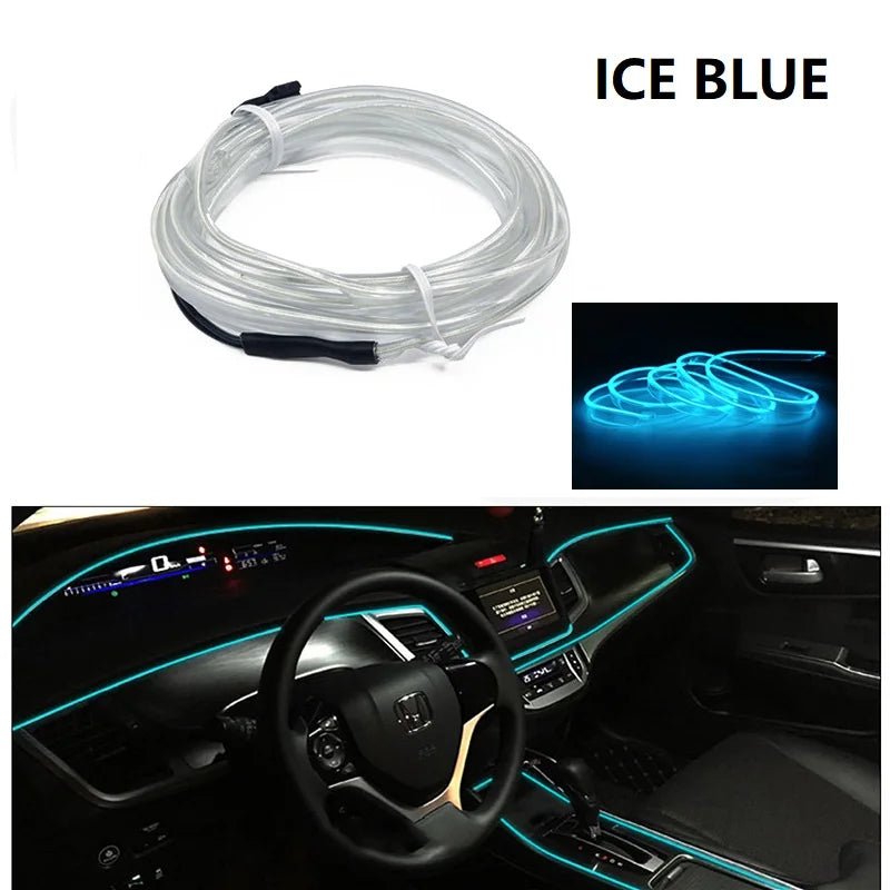 Tira LED Decorativa para Auto – Luz Ambiental Flexible USB (1M/3M/5M/10M, RGB Multicolor) auto NovaVitalShop