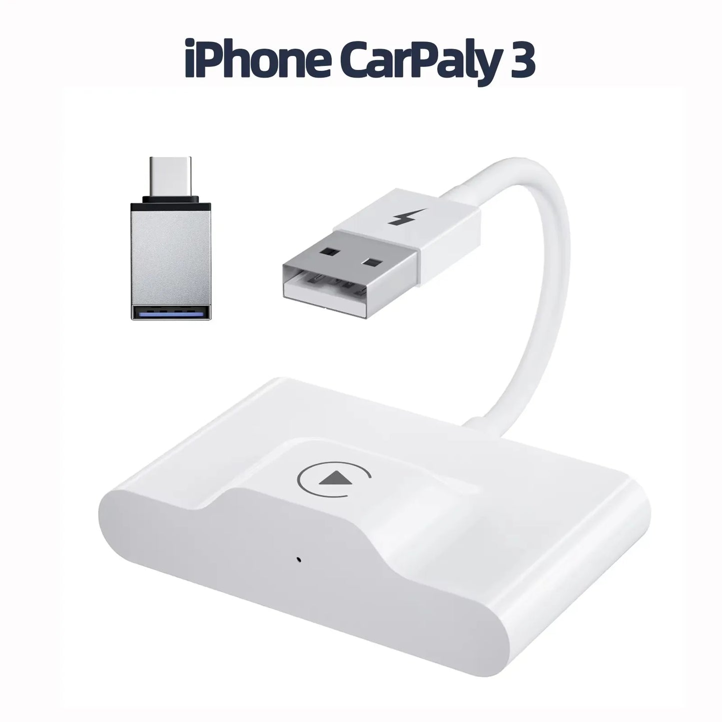 Adaptador CarPlay Inalámbrico con Streaming – Compatible con Netflix, YouTube, TikTok y Google Play (Plug & Play, USB-C) auto NovaVitalShop iPhone Carplay 3 CHINA