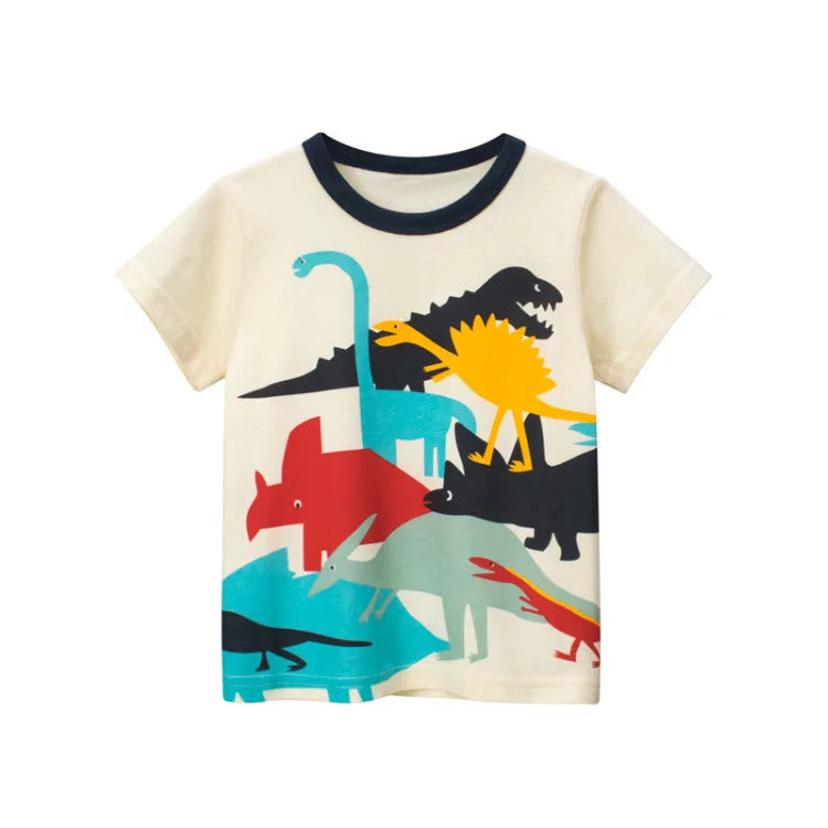 👕 Camisetas Infantiles de Verano OLEKID 2025 – Estampado de Dibujos Animados, Manga Corta, Niños 2–8 Años bebe NovaVitalShop 9828A 3T