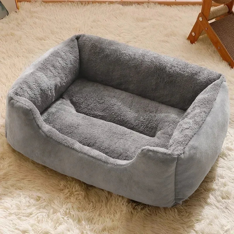 🐱 SnuggleNest – Cama Acolchada para Mascotas : Camas para mascotas / Pet Beds / Accesorios para descanso animal NovaVitalShop Grey XL 70x50