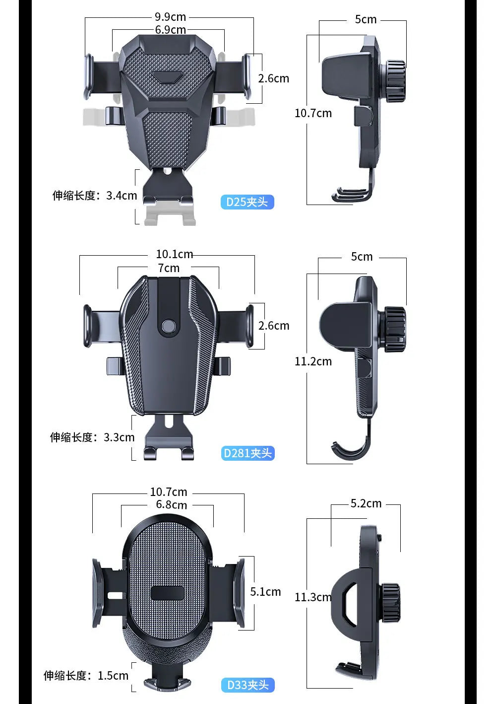 Soporte Universal para Teléfono – Montaje por Gravedad con Clip de Gancho para Ventilación (2025 Upgrade, Compatible con iPhone y Android) auto NovaVitalShop