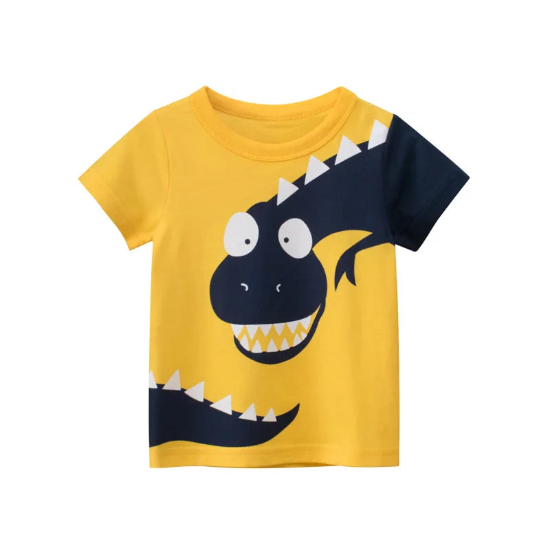 👕 Camisetas Infantiles de Verano OLEKID 2025 – Estampado de Dibujos Animados, Manga Corta, Niños 2–8 Años bebe NovaVitalShop