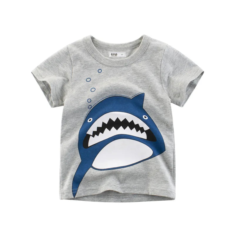 👕 Camisetas Infantiles de Verano OLEKID 2025 – Estampado de Dibujos Animados, Manga Corta, Niños 2–8 Años bebe NovaVitalShop