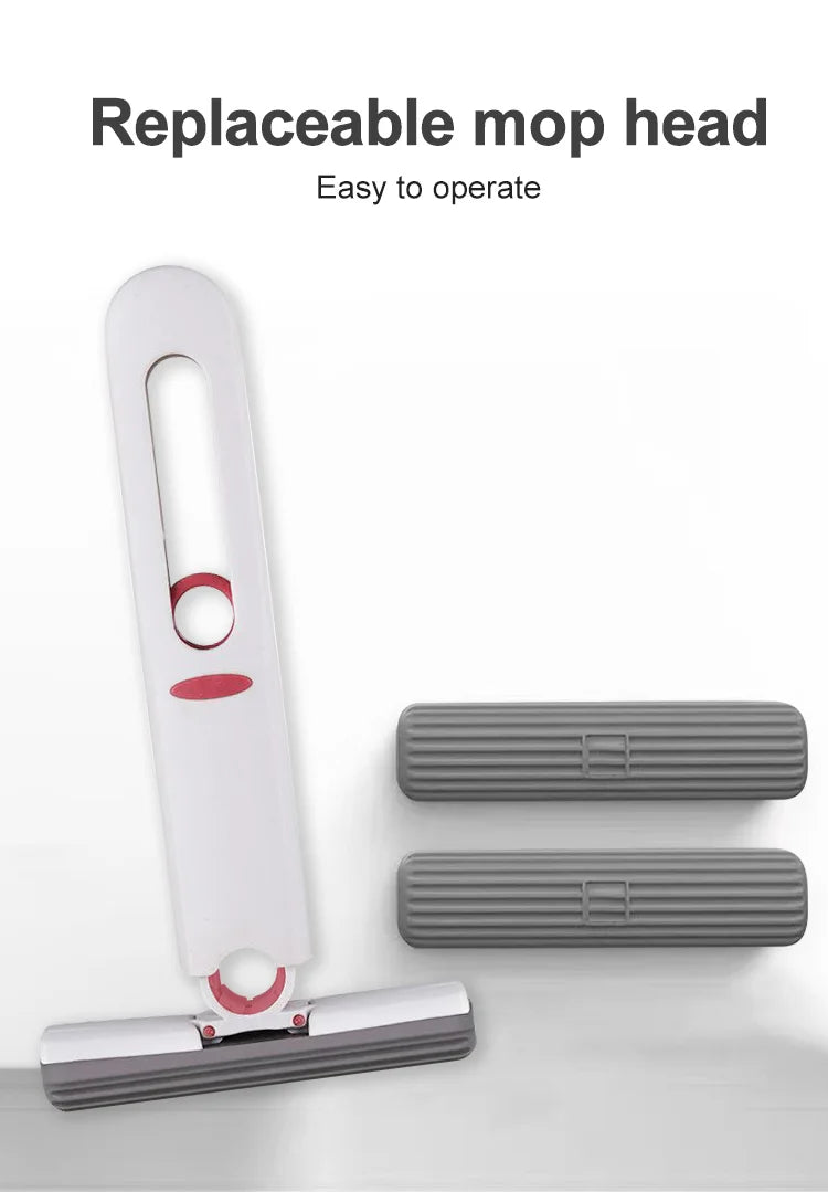Mini Mop Plegable con Exprimido Automático – Compacto, Absorbente y Versátil para Hogar, Oficina y Auto accesorios NovaVitalShop