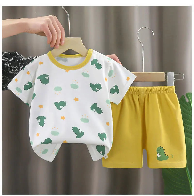 🧒 CottonJoy Summer Set – Ropa Infantil 2 Piezas para Niños y Niñas Conjunto 2 Piezas Niños NovaVitalShop
