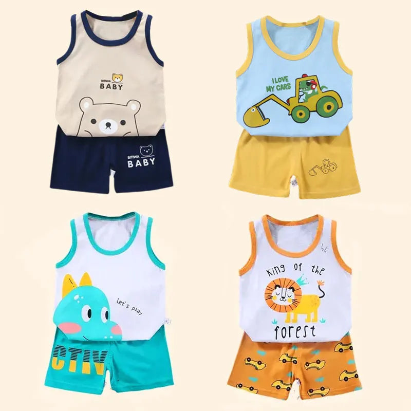 🧒 CottonPlay Vest Set – Conjunto Infantil de Verano 2 Piezas Conjuntos Infantiles / Ropa Deportiva Infantil / Sets 2 Piezas NovaVitalShop