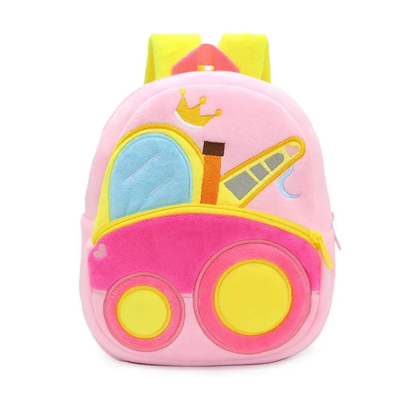 Mochila Infantil 3D Excavadora – Vehículo de Ingeniería para Niños 2–4 Años (Espalda Reforzada) accesorios NovaVitalShop crane