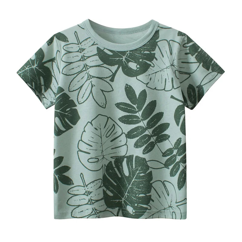 👕 Camisetas Infantiles de Verano OLEKID 2025 – Estampado de Dibujos Animados, Manga Corta, Niños 2–8 Años bebe NovaVitalShop