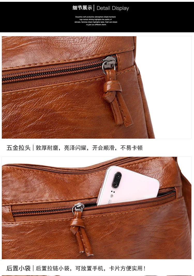 Bolso Cruzado Mujer – Estilo Retro con Cuero Suave PU y Gran Capacidad (Correa Ajustable) accesorios NovaVitalShop