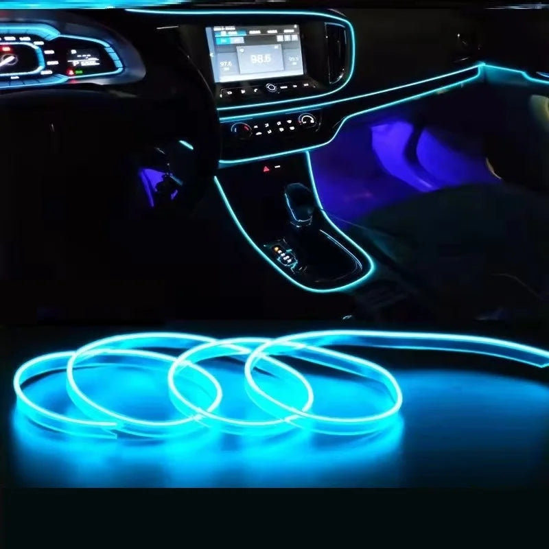 Tira LED Decorativa para Auto – Luz Ambiental Flexible USB (1M/3M/5M/10M, RGB Multicolor) auto NovaVitalShop