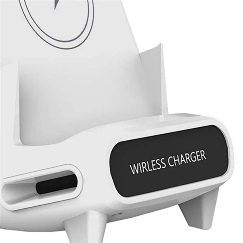15W Wireless Charger Stand – Fast Charging Phone Holder for Desk, Nightstand & Office accesorios NovaVitalShop White