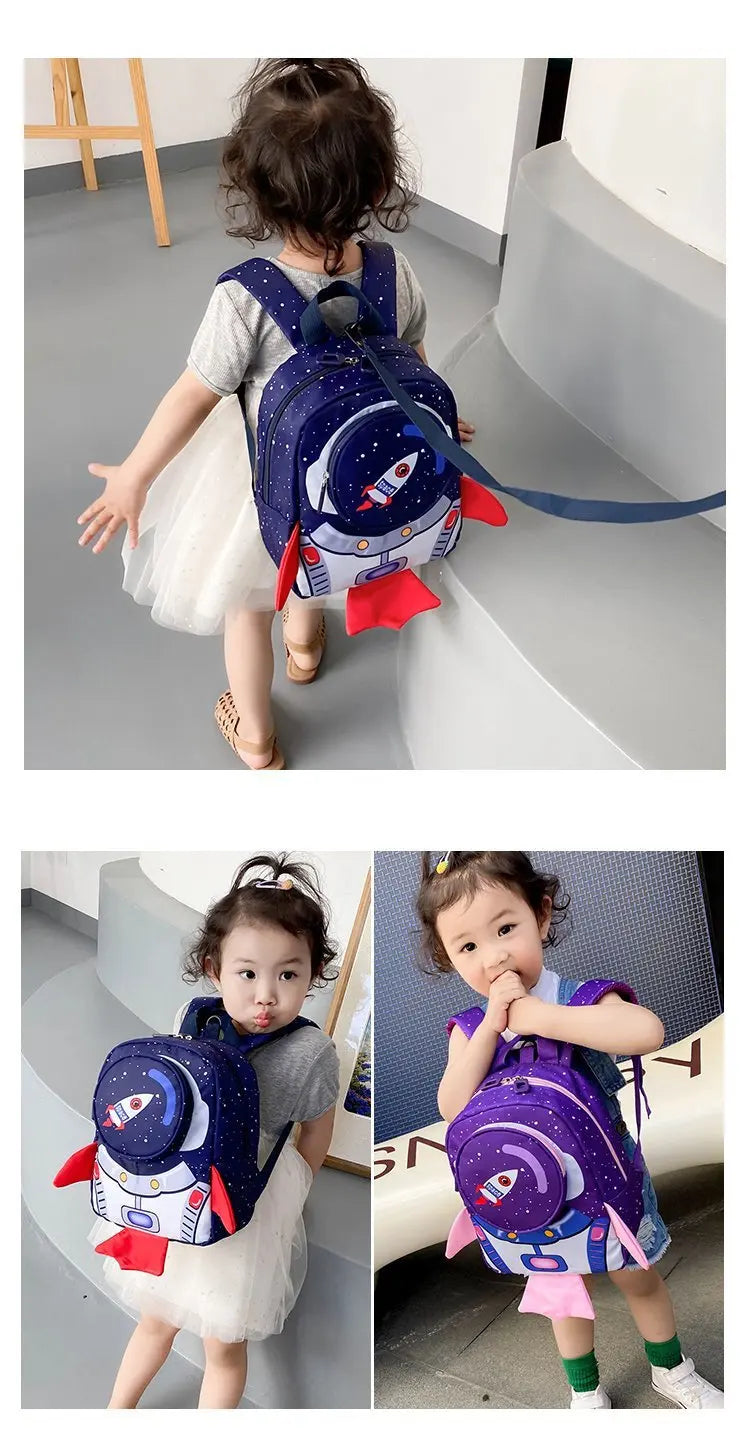 Mochila Infantil Cartoon – Mini Backpack con Correa de Seguridad para Niños y Niñas (2–6 años) accesorios NovaVitalShop