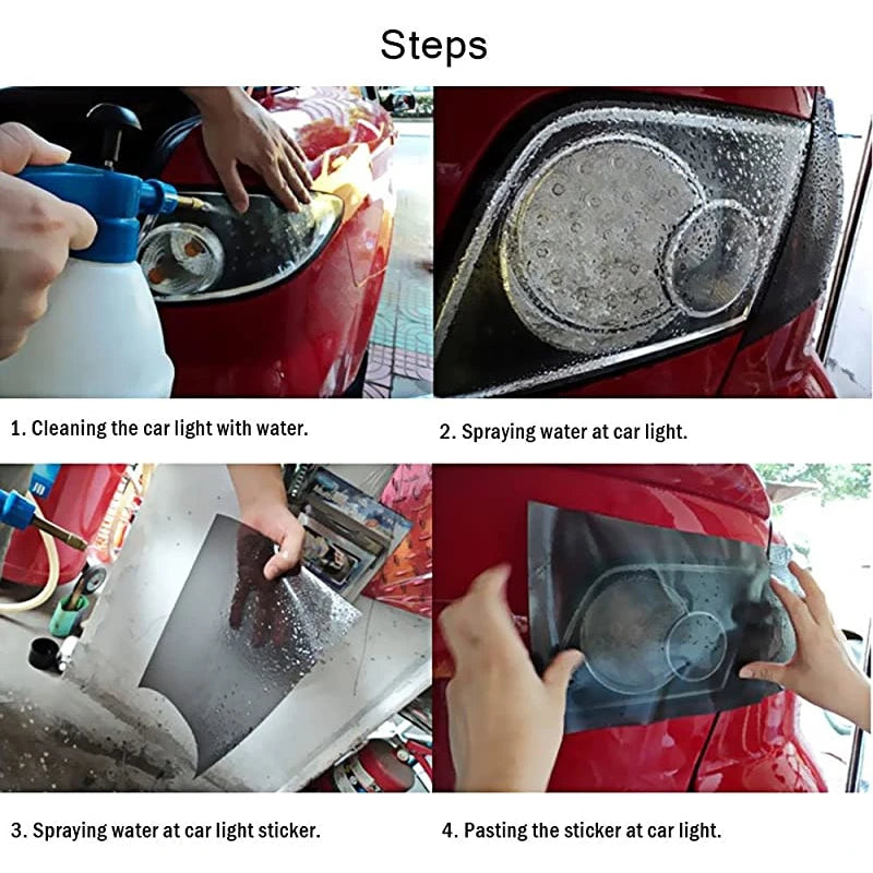 Film Vinílico Ahumado Transparente – 30 × 60 cm para Faros, Luces Traseras y Antiniebla (Autoadhesivo, Removible) auto NovaVitalShop
