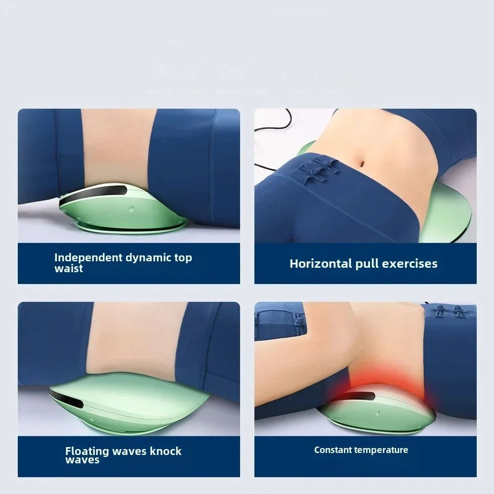 Rechargeable Electric Lumbar Traction Massager Adjustable Vibration Green Health & Beauty > Massage OBA