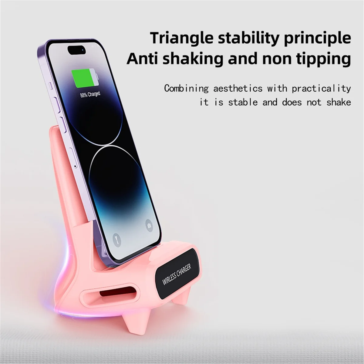 15W Wireless Charger Stand – Fast Charging Phone Holder for Desk, Nightstand & Office accesorios NovaVitalShop