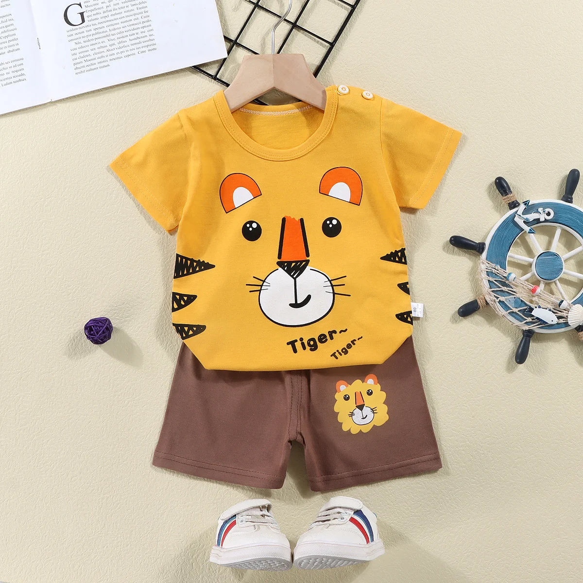 🧒 SunnyTwins Cotton Set – Ropa Infantil de Verano 2 Piezas Conjunto 2 Piezas Niños NovaVitalShop style 3 6T-7T