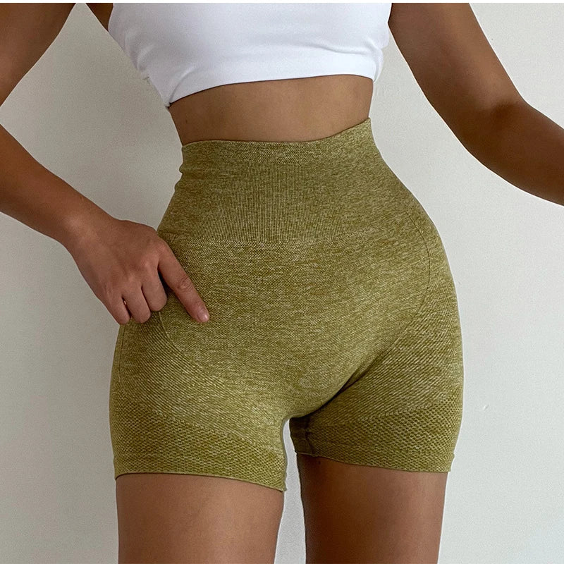 Shorts Deportivos para Mujer – Cintura Alta, Diseño Sin Costuras y Soporte Anatómico Acesorios Fitnees NovaVitalShop