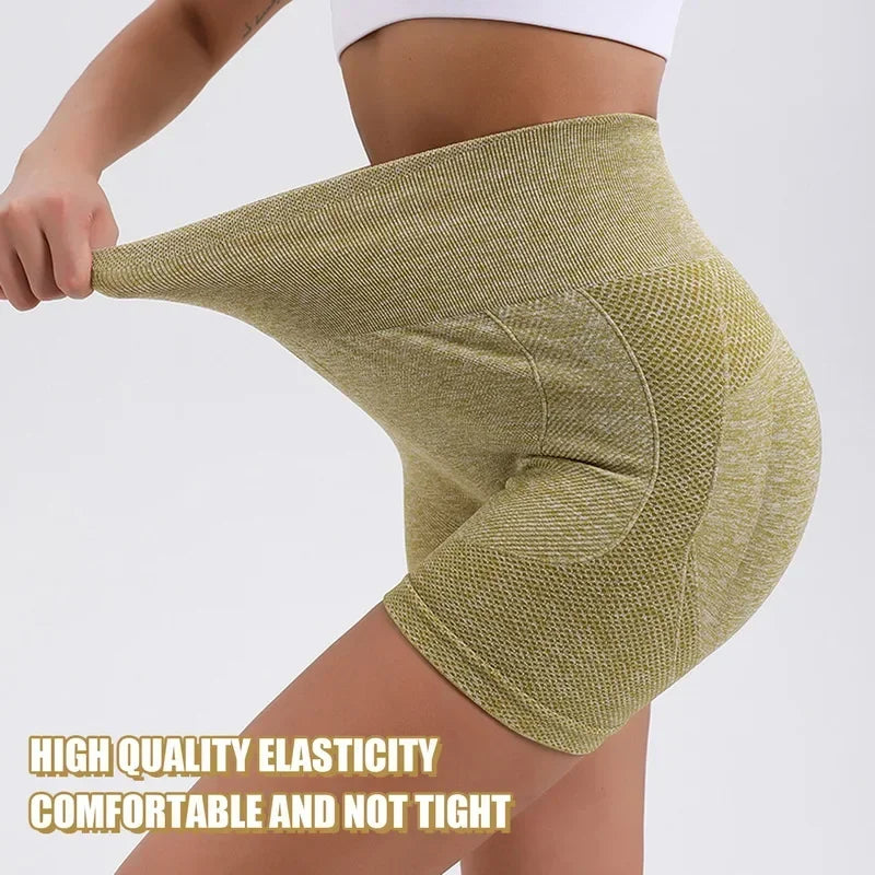Shorts Deportivos para Mujer – Cintura Alta, Diseño Sin Costuras y Soporte Anatómico Acesorios Fitnees NovaVitalShop
