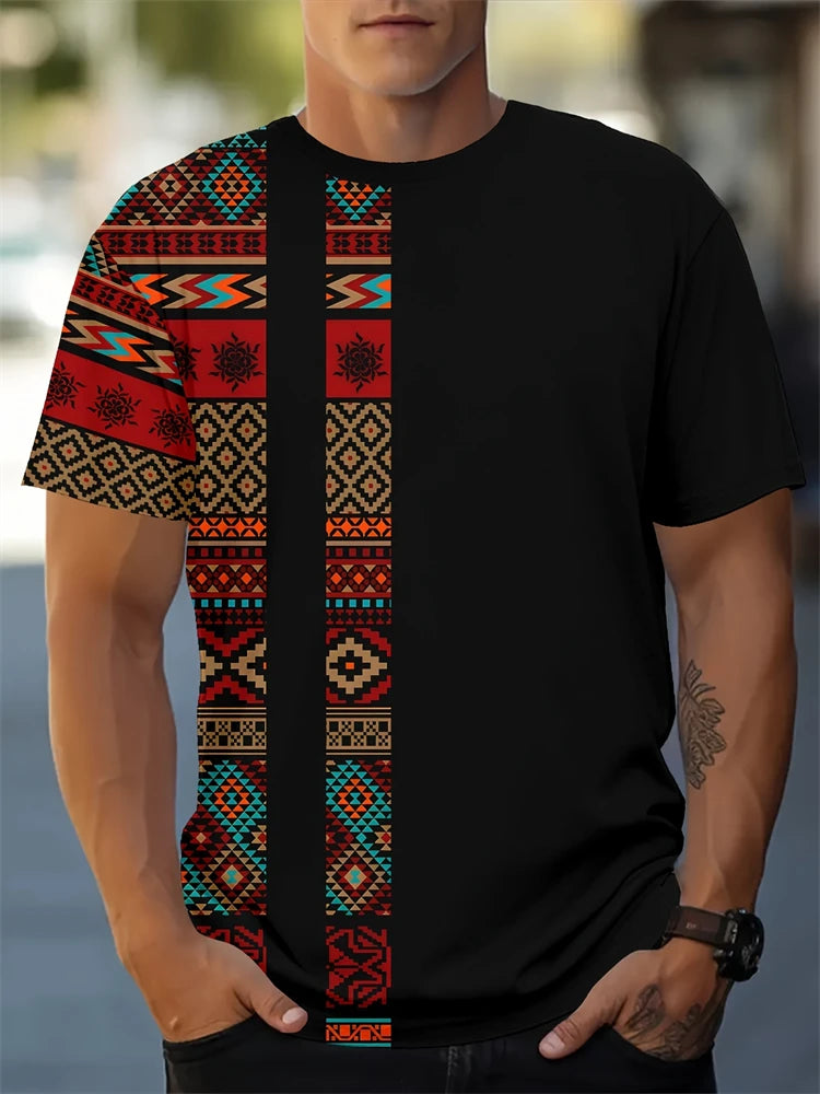 Camiseta VitalClassic Hombre – Oversized, Rayas Modernas, Cuello Redondo, Estilo Casual Verano Transpirable (S–2XL) Camisetas Vintage NovaVitalShop