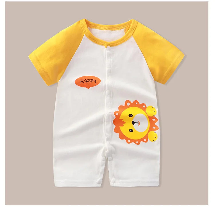 👶 Enterito de Verano para Bebé – Estampado Animal, Sin Mangas, Unisex bebe NovaVitalShop
