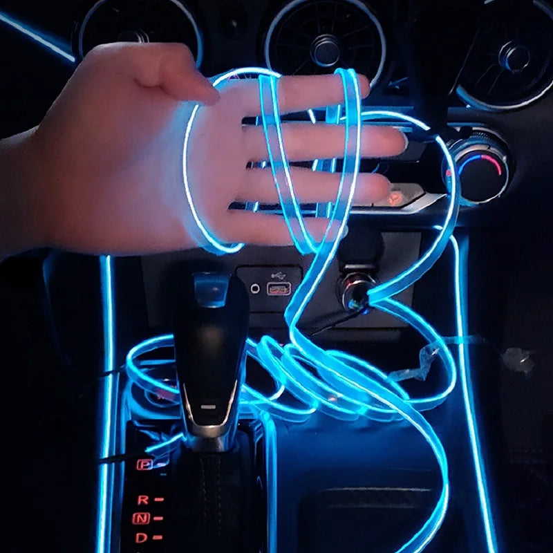 Tira LED Decorativa para Auto – Luz Ambiental Flexible USB (1M/3M/5M/10M, RGB Multicolor) auto NovaVitalShop
