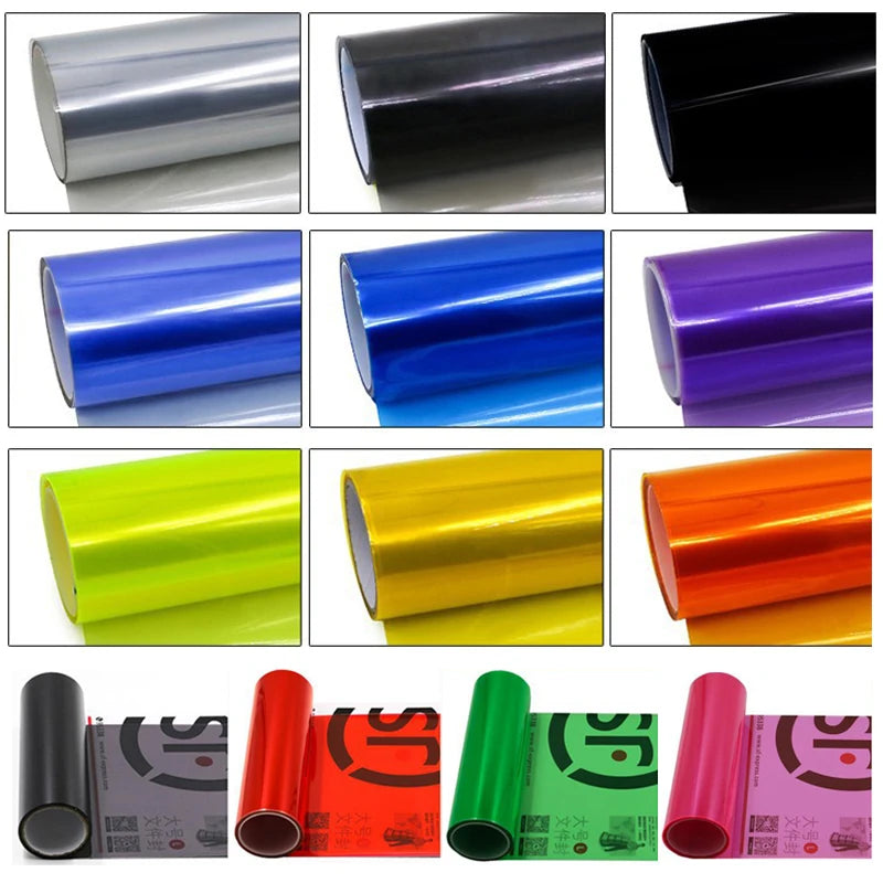 Film Vinílico Ahumado Transparente – 30 × 60 cm para Faros, Luces Traseras y Antiniebla (Autoadhesivo, Removible) auto NovaVitalShop