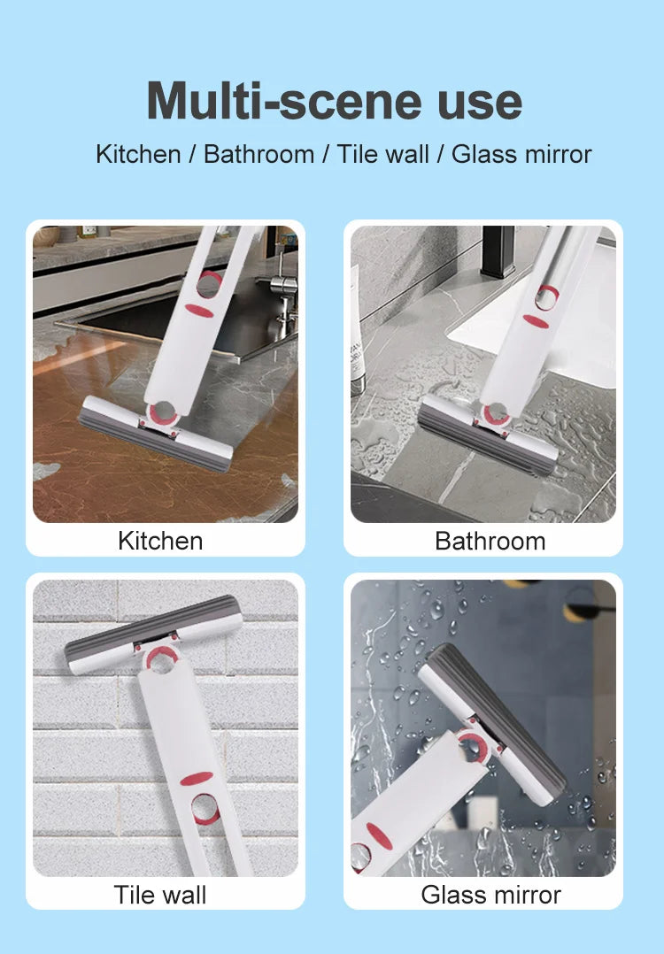 Mini Mop Plegable con Exprimido Automático – Compacto, Absorbente y Versátil para Hogar, Oficina y Auto accesorios NovaVitalShop
