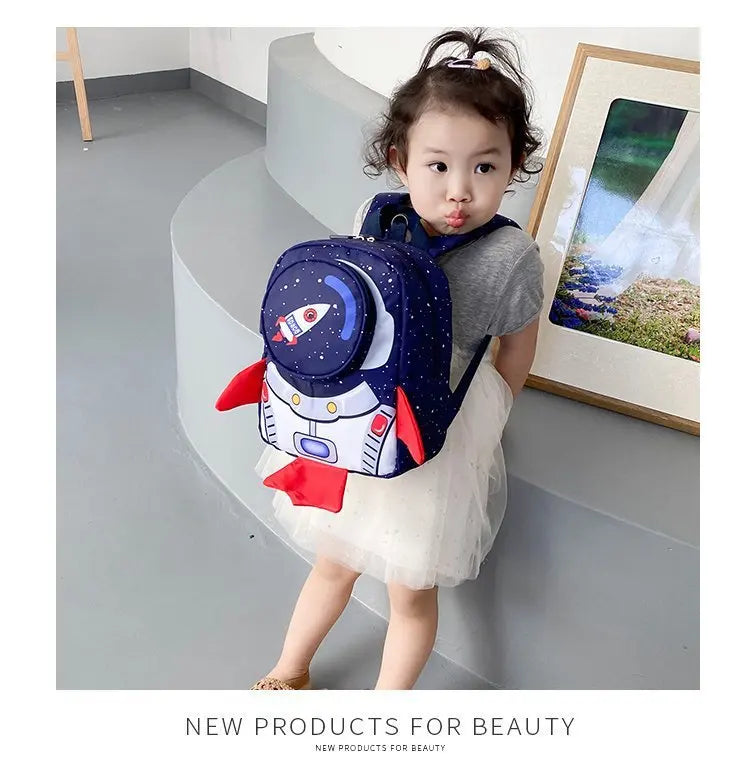 Mochila Infantil Cartoon – Mini Backpack con Correa de Seguridad para Niños y Niñas (2–6 años)