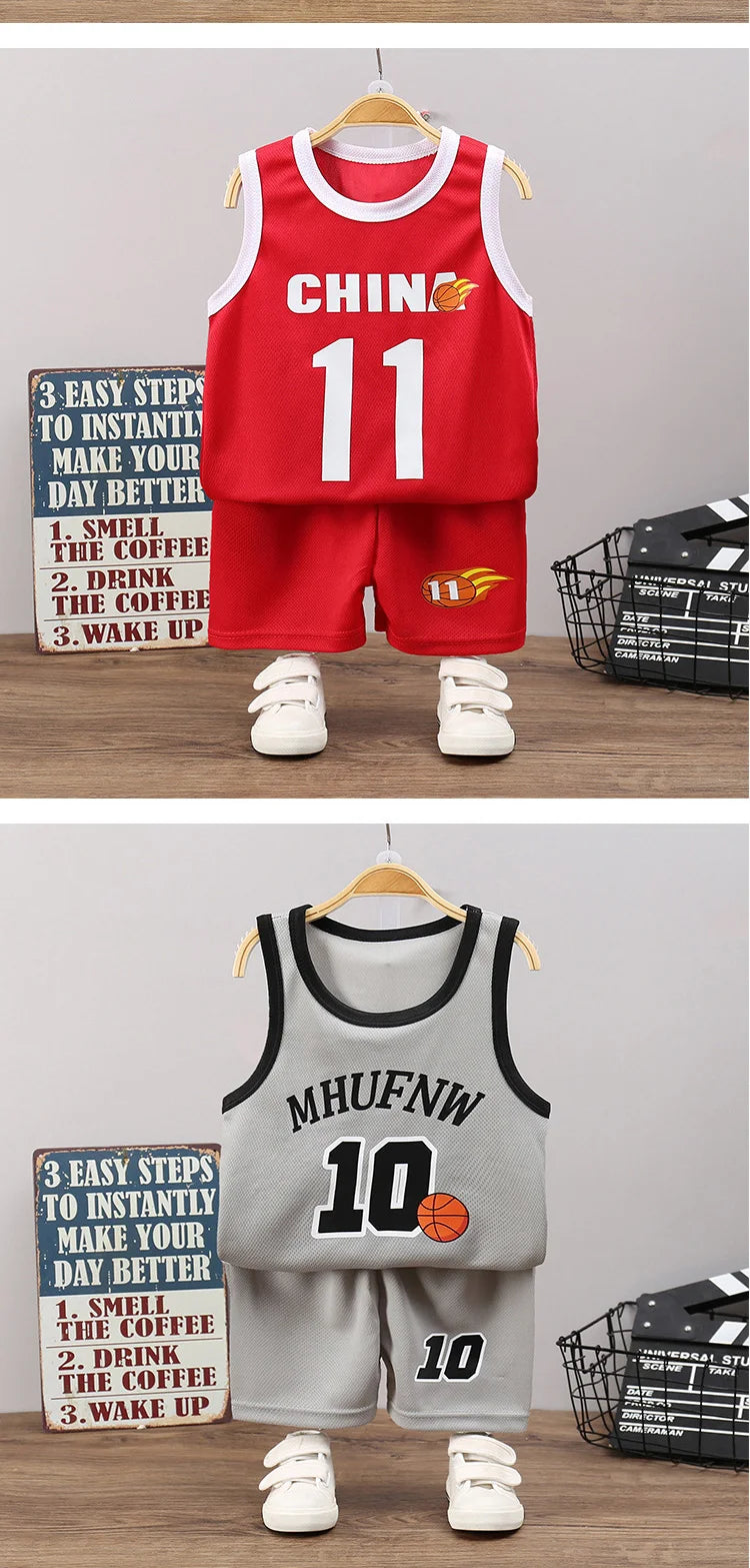 🧒 HoopPlay Sport Set – Conjunto Infantil sin Mangas para Verano Conjunto 2 Piezas Niños NovaVitalShop
