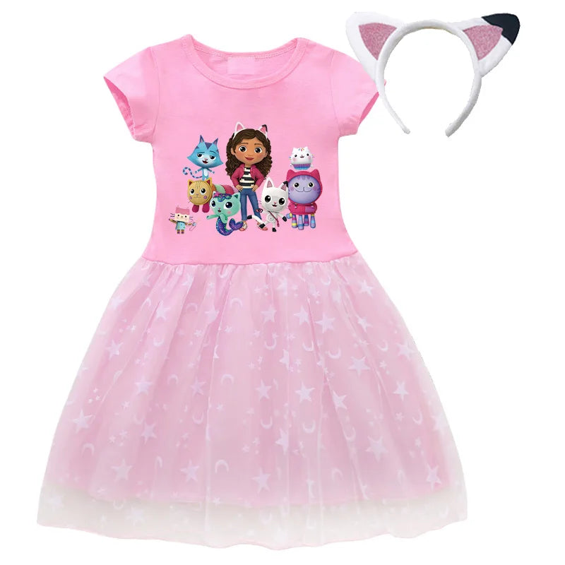 👗 Vestido de Verano Gabby’s Dollhouse – Princesa, Cosplay, con Bolso y Diadema Vestidos Infantiles NovaVitalShop Dress H CHINA 150