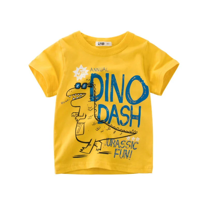 👕 Camisetas Infantiles de Verano OLEKID 2025 – Estampado de Dibujos Animados, Manga Corta, Niños 2–8 Años bebe NovaVitalShop 9102A 8T