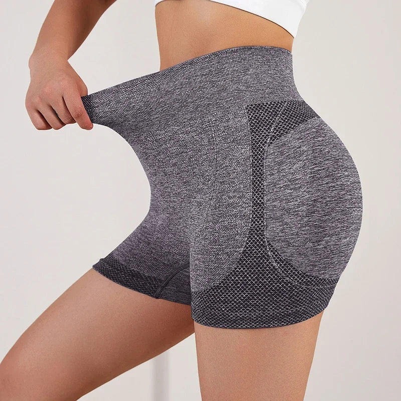 Shorts Deportivos para Mujer – Cintura Alta, Diseño Sin Costuras y Soporte Anatómico Acesorios Fitnees NovaVitalShop
