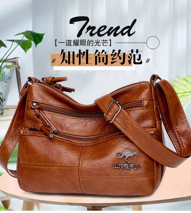 Bolso Cruzado Mujer – Estilo Retro con Cuero Suave PU y Gran Capacidad (Correa Ajustable) accesorios NovaVitalShop