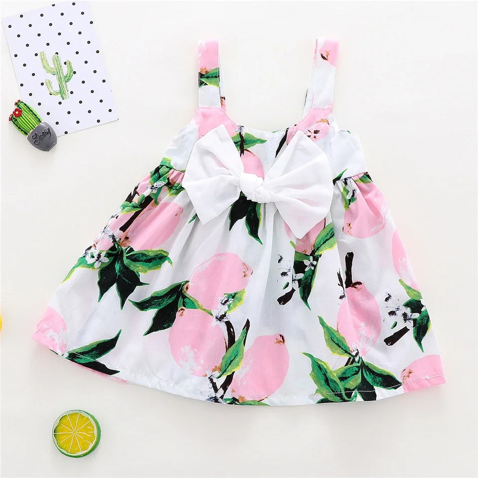 👗 Vestido Princesa sin Mangas para Bebé – Verano, Moño Grande, Regalo de Cumpleaños bebe NovaVitalShop
