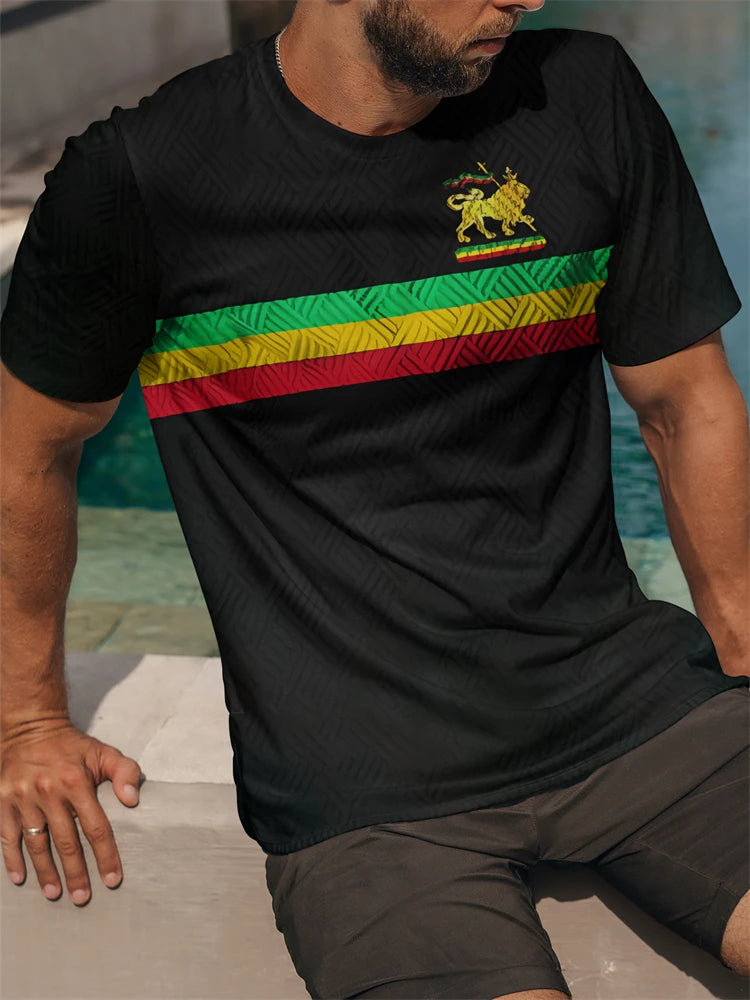 Camiseta VitalClassic Hombre – Oversized, Rayas Modernas, Cuello Redondo, Estilo Casual Verano Transpirable (S–2XL) Camisetas Vintage NovaVitalShop F202502250991569 2XL