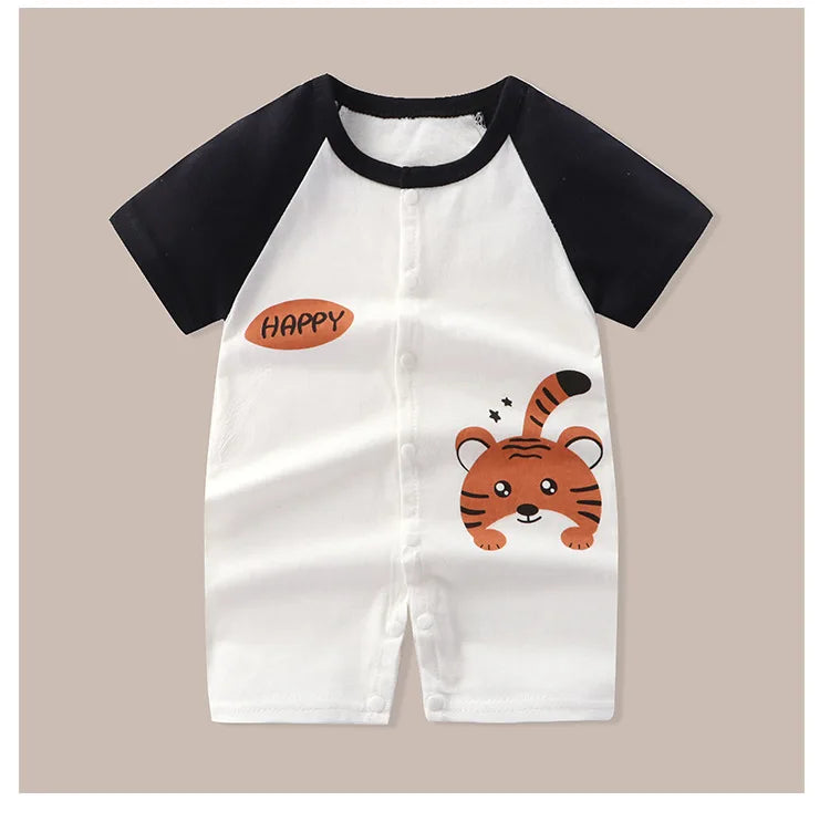 👶 Enterito de Verano para Bebé – Estampado Animal, Sin Mangas, Unisex bebe NovaVitalShop