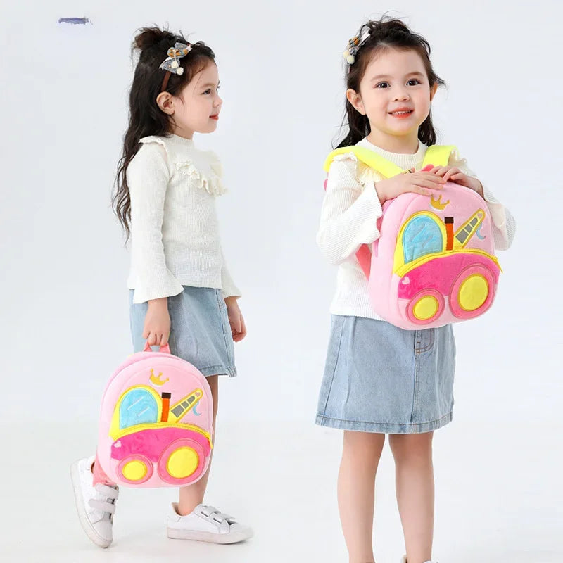 Mochila Infantil 3D Excavadora – Vehículo de Ingeniería para Niños 2–4 Años (Espalda Reforzada) accesorios NovaVitalShop