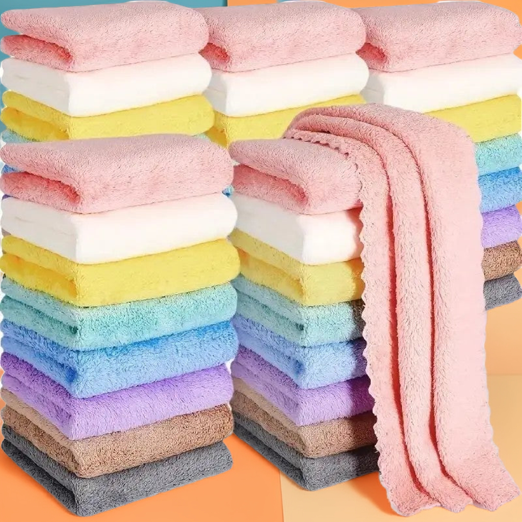 Set 20 Toallas VitalSoft - Microfibra Súper Absorbente Textiles y Limpieza NovaVital