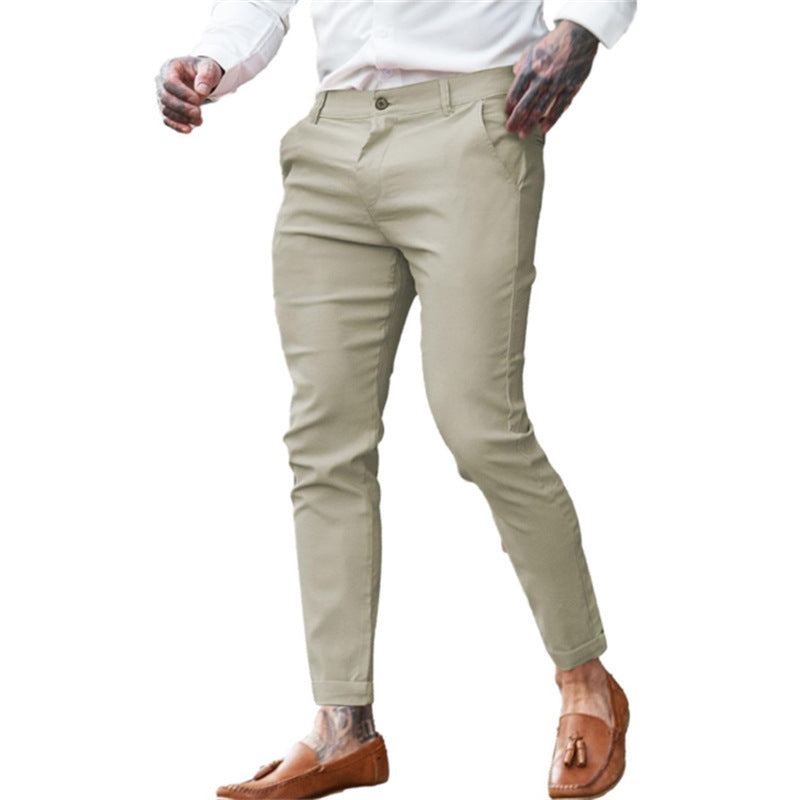 VitalTwill™ Pantalones Hombre – Stretch Slim Multicolor | Estilo Versátil y Cómodo Pantalones Casuales NovaVitalShop Apricot 2XL