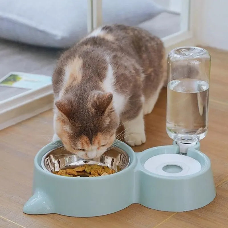Fuente y Comedero Automático para Mascotas – Sistema por Gravedad para Gatos y Perros Accesorios para mascotas / Alimentación Mi tienda