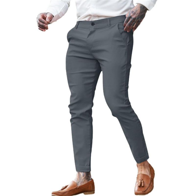 VitalTwill™ Pantalones Hombre – Stretch Slim Multicolor | Estilo Versátil y Cómodo Pantalones Casuales NovaVitalShop Dark Gray 2XL